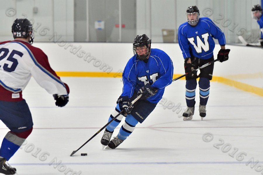 Wheaton College Men\'s Ice Hockey vs Middlesex Community College. - Photo By: KEITH NORDSTROM